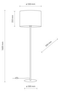 Lampa podłogowa UMBERTO BLACK TK Lighting 16029 czarno-złota E27 155 cm nowoczesna do salonu