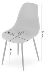 Zestaw Stół TESSA 120cm x 60cm - rustykalny / czarne nogi + 4 krzesła WAT czarne / nogi czarne