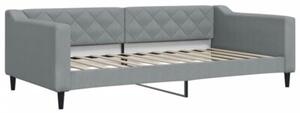 Sofa rozsuwana, jasnoszara, 100x200 cm, tkanina