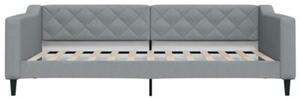 Sofa rozsuwana, jasnoszara, 100x200 cm, tkanina