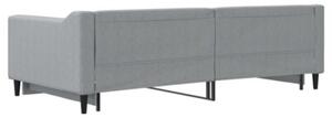 Sofa rozsuwana, jasnoszara, 100x200 cm, tkanina