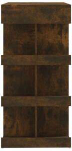 Stolik barowy z półkami, przydymiony dąb, 100x50x101,5cm