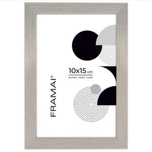 Ramka na zdjęcia 10x15 cm rama MDF ramki do zdjęć 15x10 cm kolor srebrny FRAMAI®