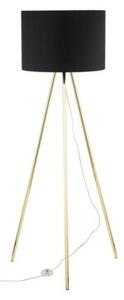 Lampa podłogowa TK Lighting UMBERTO 6635 czarno-złota, metalowa, E27, 155 cm, Ø50 cm, nowoczesna do salonu sypialni