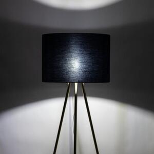 Lampa podłogowa TK Lighting UMBERTO 6635 czarno-złota, metalowa, E27, 155 cm, Ø50 cm, nowoczesna do salonu sypialni