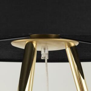 Lampa podłogowa TK Lighting UMBERTO 6635 czarno-złota, metalowa, E27, 155 cm, Ø50 cm, nowoczesna do salonu sypialni