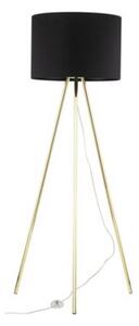 Lampa podłogowa TK Lighting UMBERTO 6635 czarno-złota, metalowa, E27, 155 cm, Ø50 cm, nowoczesna do salonu sypialni