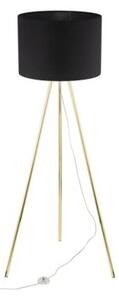 Lampa podłogowa TK Lighting UMBERTO 6635 czarno-złota, metalowa, E27, 155 cm, Ø50 cm, nowoczesna do salonu sypialni