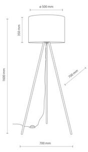 Lampa podłogowa TK Lighting UMBERTO 6635 czarno-złota, metalowa, E27, 155 cm, Ø50 cm, nowoczesna do salonu sypialni