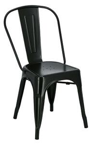 D2.Design Krzesło Paris Czarne Inspirowane Tolix Kuchnia/Jadalnia/Salon Nowoczesny/Industrialny Czarny