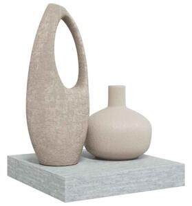 Wisząca półka ścienna, szarość betonu, 23 x 23,5 x 3,8 cm, mdf