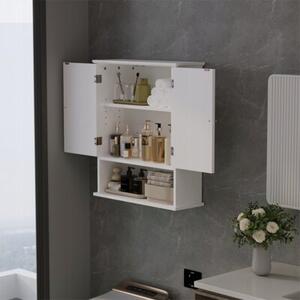 Szafka łazienkowa wisząca biała półka słupek ścienna loft nowoczesna 70 cm