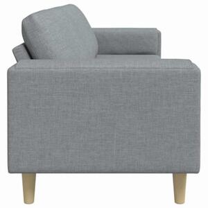 Nowoczesna sofa jasnoszara z ergonomicznymi podÅokietnikami i brÄ zowymi nogami, dla 4 osÃ³b