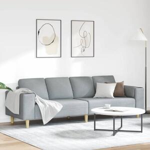 Nowoczesna sofa jasnoszara z ergonomicznymi podÅokietnikami i brÄ zowymi nogami, dla 4 osÃ³b