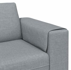 Nowoczesna sofa jasnoszara z ergonomicznymi podÅokietnikami i brÄ zowymi nogami, dla 4 osÃ³b