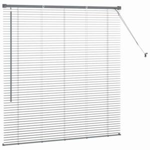 Nowoczesne żaluzje weneckie ciemnoszare z aluminium 130 x 135 cm