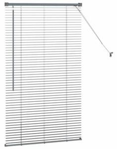 Nowoczesne żaluzje weneckie ciemnoszare z aluminium 130x80 cm