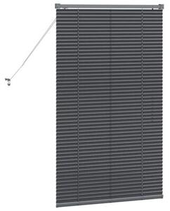 Nowoczesne żaluzje weneckie ciemnoszare z aluminium 130x80 cm
