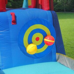 Dmuchany zamek FANTAZJA 8w1 trampolina zjeżdżalnie basen HappyHop