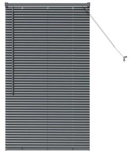 Nowoczesne żaluzje weneckie ciemnoszare z aluminium 130x80 cm