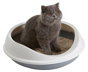 Biało-szara kuweta dla kota 49x55 cm Savic Figaro – Plaček Pet Products