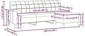 Sofa 3-osobowa z podnÃ³Å¼kiem, ciemnozielony, 210 cm, aksamit
