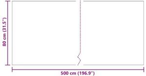 Nowoczesny bieżnik dywanowy szary z antypoślizgowym podłożem 500 x 80 cm