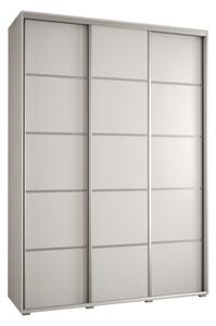 Szafa przesuwna wysoka Davos 4 180, gł. 60 cm biały + biały + srebrny