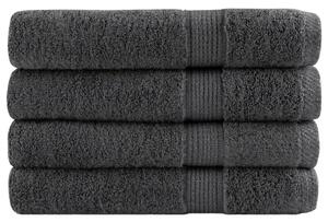 Ręczniki premium, solund, 4 szt., antracytowe, 80x200 cm, 600 g/m²