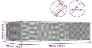 Kojec dla psa, 7,6 x 3,8 x 1,9 m