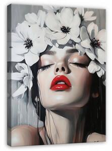 Obraz Na Płótnie Kobieta Szary Do Sypialni Salonu 40x60