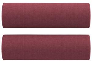 Sofa 2-osobowa z poduszkami, winna czerwieÅ, 140 cm, tkanina
