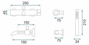 Bateria Wannowa REA LUNGO Biały