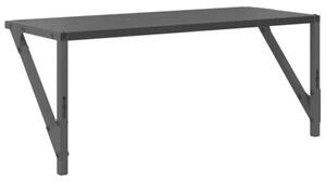 Półki ścienne z metalowym stelażem w kolorze czarny dąb, minimalistyczny design, zestaw 2 szt