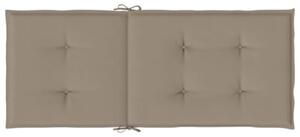 Poduszki na krzesła ogrodowe, 2 szt., taupe, 120x50x3 cm
