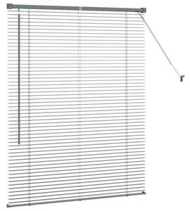 Nowoczesne żaluzje weneckie ciemnoszare z aluminium 130 x 105 cm