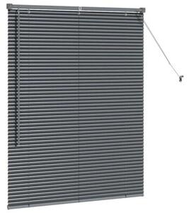 Nowoczesne żaluzje weneckie ciemnoszare z aluminium 130 x 105 cm