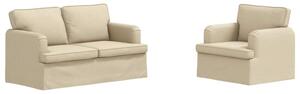 ModuÅowa sofa kremowa z ergonomicznym designem i stabilnÄ konstrukcjÄ