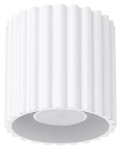 Biała lampa sufitowa ryflowana T1-P14