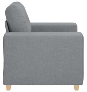Fotel, jasnoszary, 60 cm, obity tkaninÄ
