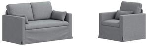 ModuÅowy zestaw sof w kolorze jasnoszarym z ergonomicznym designem