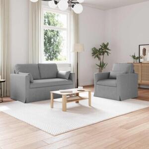 ModuÅowy zestaw sof w kolorze jasnoszarym z ergonomicznym designem