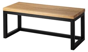 Ławka Metalowa Industrialna Drewno Dębowe CLASSIC WOOD - LOFT