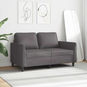 Sofa, 2-osobowa szary, 120 cm, sztuczna skÃ³ra
