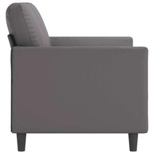 Sofa, 2-osobowa szary, 120 cm, sztuczna skÃ³ra