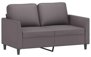 Sofa, 2-osobowa szary, 120 cm, sztuczna skÃ³ra