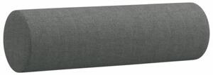 Sofa 2-osobowa z poduszkami, ciemnoszara, 140 cm, tkanina
