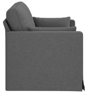 Nowoczesna ergonomiczna sofa ciemnoszara z metalowÄ ramÄ i moduÅowÄ konstrukcjÄ