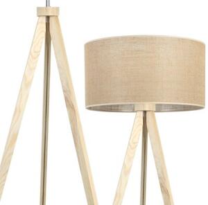 Lampa podłogowa trójnóg naturalny Light Home LH Juta 1xE27 44cm abażur walec beżowy