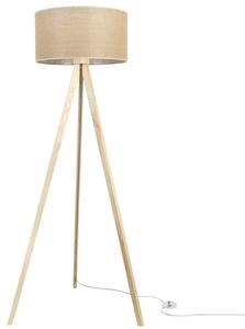 Lampa podłogowa trójnóg naturalny Light Home LH Juta 1xE27 44cm abażur walec beżowy